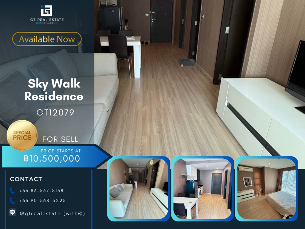 ขายคอนโดอ่อนนุช อุดมสุข : คอนโด Sky Walk Residence ห้องสวย เฟอร์นิเจอร์ครบ พร้อขาย