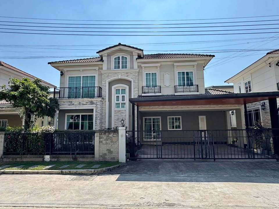 For RentHouseKaset Nawamin,Ladplakao : Luxurious detached house for rent, GRANDIO LADPROA-Kaset Nawamin Project, Soi Nawamin 42, 50 square meters, 182 square meters of living space