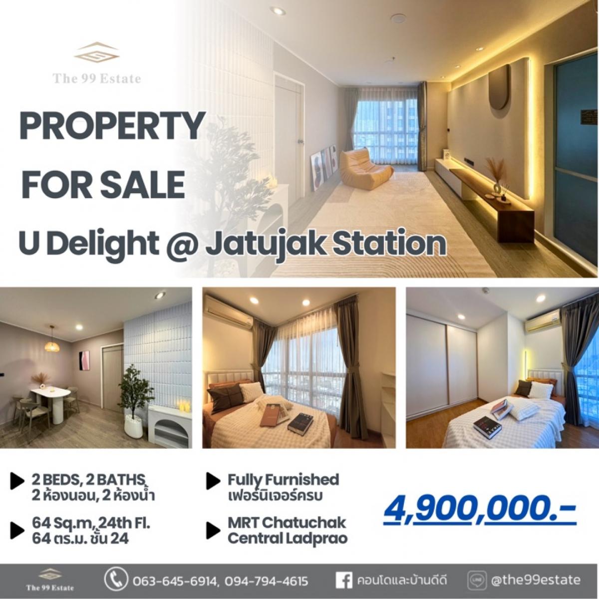 For SaleCondoSapankwai,Jatujak : For Sale⚡️U Delight @ Jatujak Station 🚈 Nearby BTS & MRT