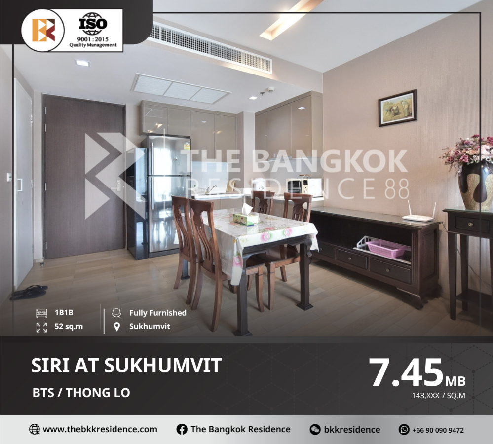 For SaleCondoSukhumvit, Asoke, Thonglor : Siri At Sukhumvit: Luxury Can't Wait, Move in Today!