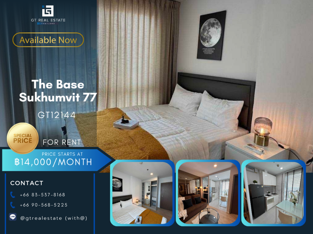 For RentCondoOnnut, Udomsuk : The Base Sukhumvit 77 condo, beautiful furniture Ready to rent