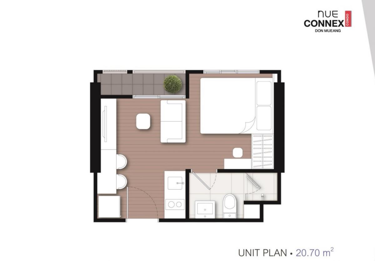 ขายดาวน์คอนโดวิภาวดี ดอนเมือง หลักสี่ : ขายใบจองโครงการ Noble Nue Connex Condo Donmueang  ชั้น4 ห้องขนาด 20.7 ตร.ม.