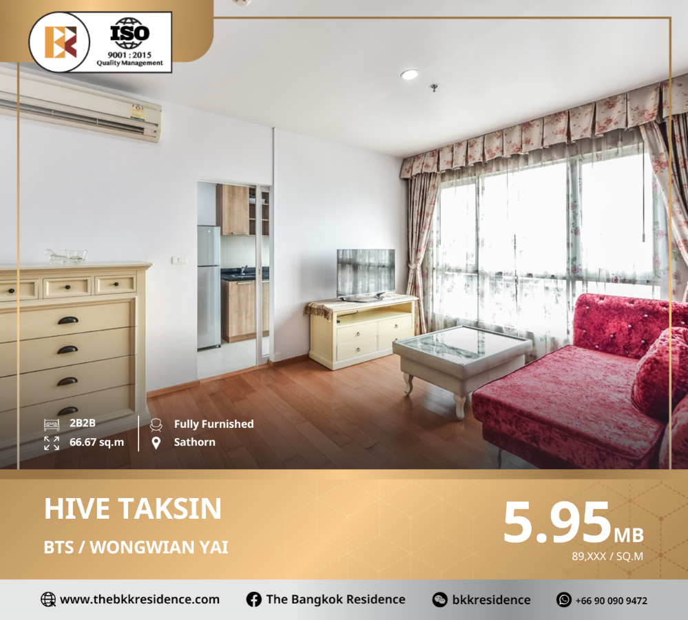 For SaleCondoWongwianyai, Charoennakor : Hive Taksin - Convenient Living Near BTS Wongwian Yai