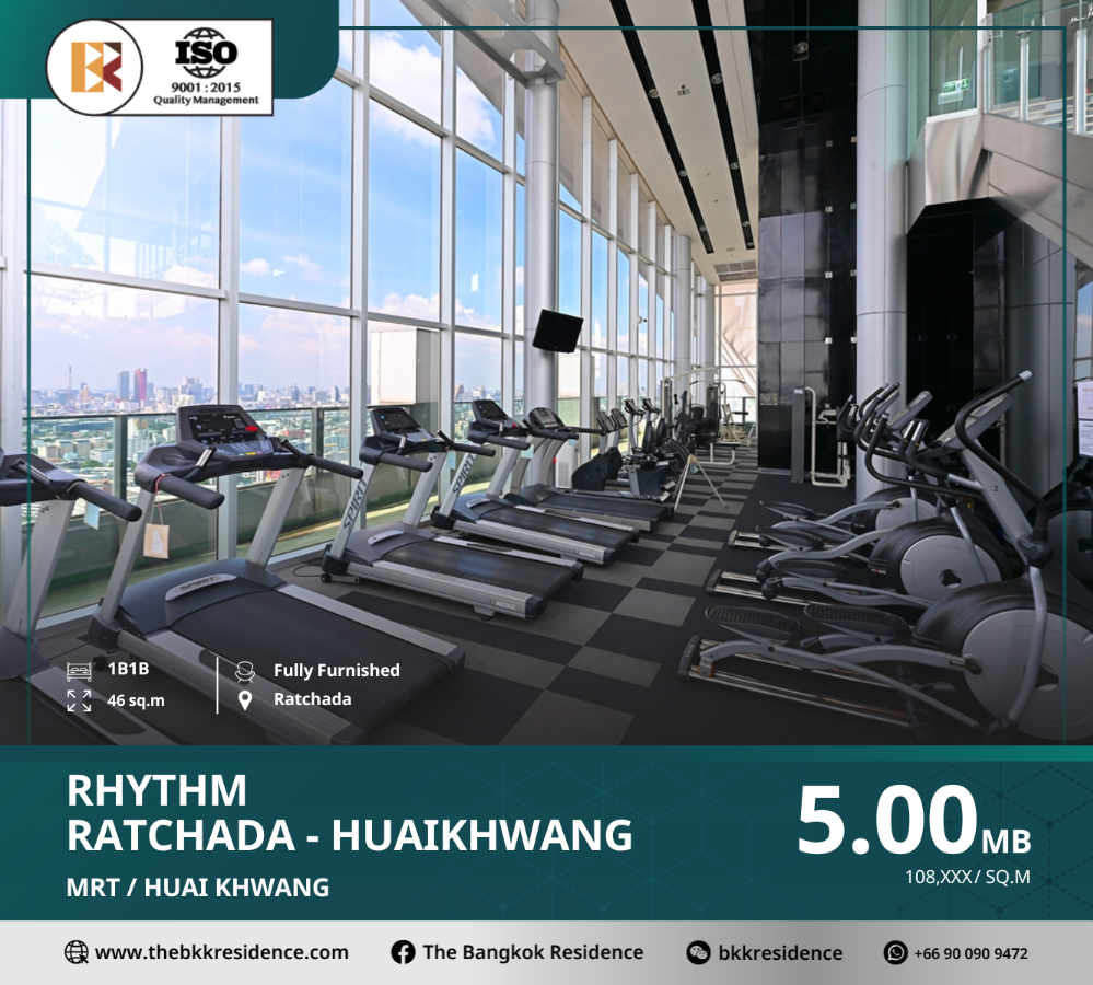 ขายคอนโดรัชดา ห้วยขวาง : ห้องวิวสูง ทำเลปัง RHYTHM Ratchada-Huaikhwang ใกล้ MRT ห้วยขวาง