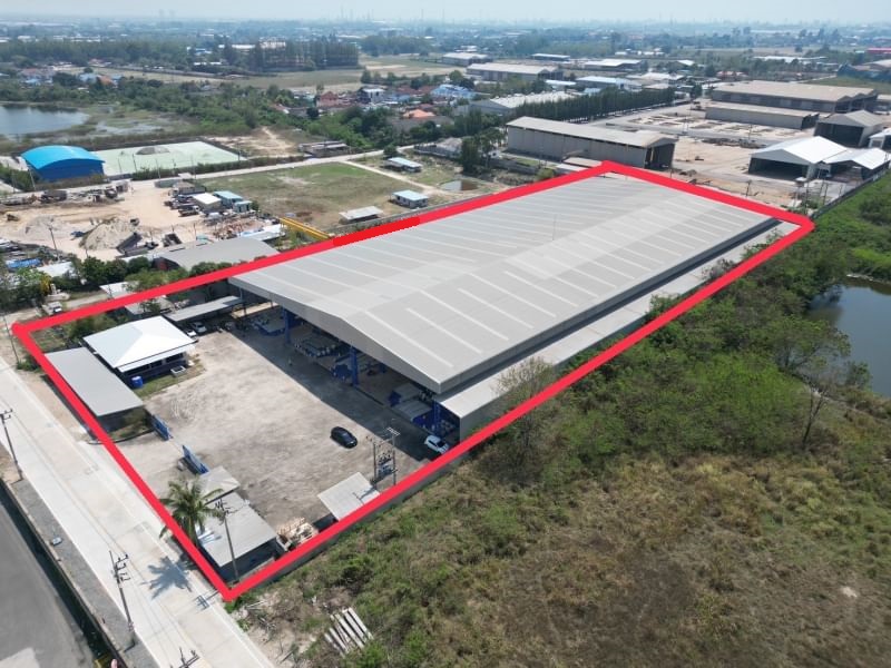 For SaleLandRayong : Land for sale with warehouse, factory, Huai Pong Zone, Rayong, near the main road