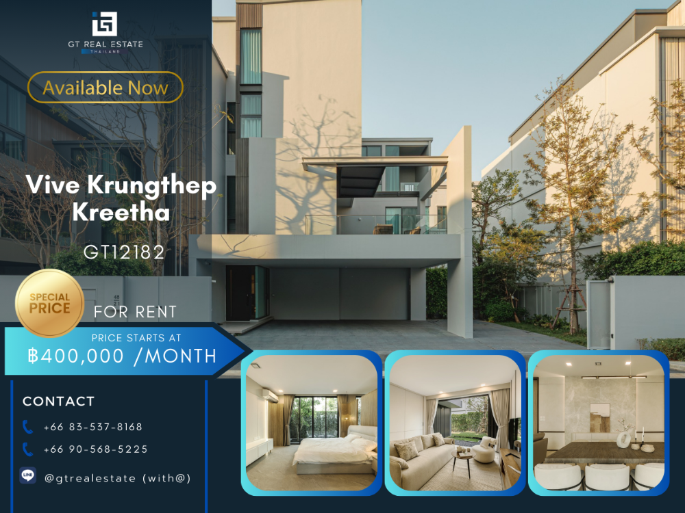 For RentHousePattanakan, Srinakarin : Vive Krungthep Kreetha House, beautiful room, complete furniture Ready to rent