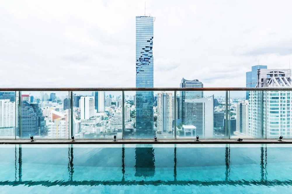 ให้เช่าคอนโดสาทร นราธิวาส : 46.6sqm ดิ แอดเดรส สาทร 12, 180m ถึงสถานี St.Louis BTS, Mahanakhon Skywalk View, ชั้นสูง