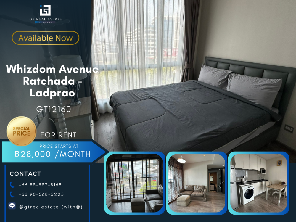 For RentCondoLadprao, Central Ladprao : WHIZDOM Avenue Ratchada - Ladprao Condo Ready to rent