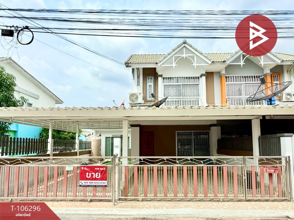 For SaleHousePattaya, Bangsaen, Chonburi : Townhouse for sale Linda Park Village, Phan Thong, Chonburi