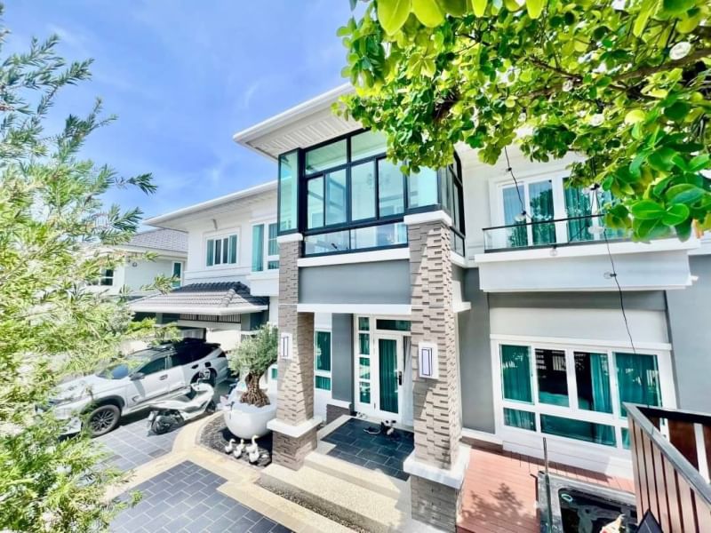 For SaleHousePattaya, Bangsaen, Chonburi : House for sale Supalai Park Ville Phraya Satta - Sukhumvit, Khiri Intersection, Chonburi, near Makro