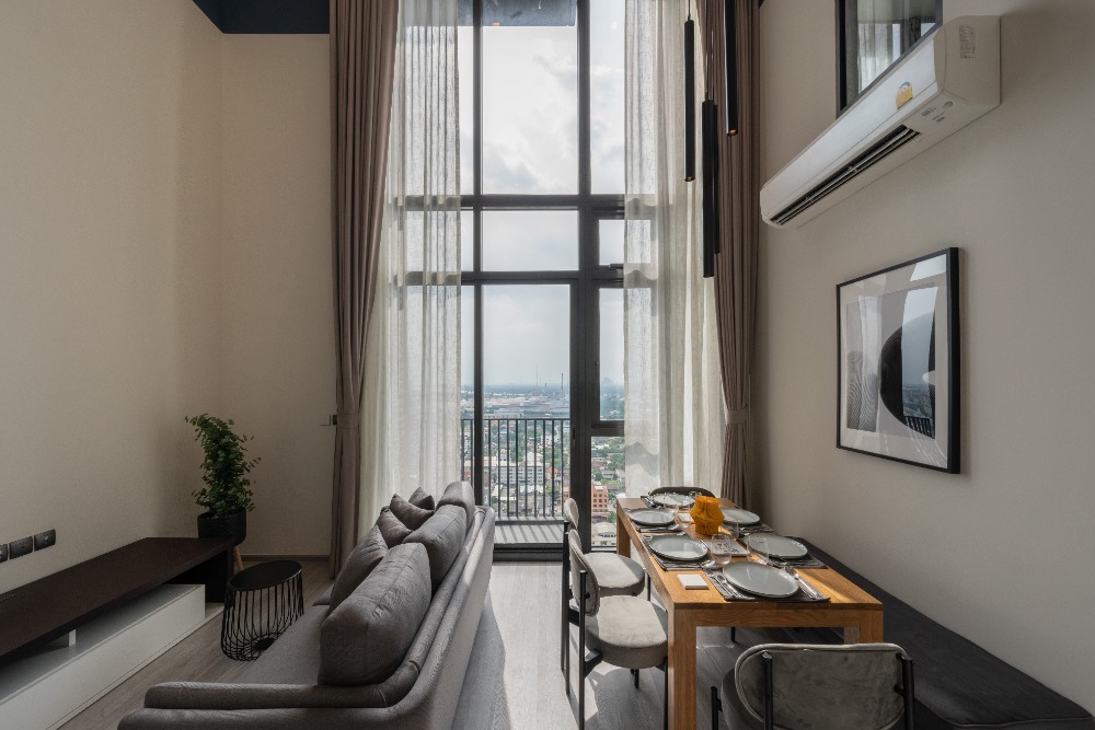 For RentCondoOnnut, Udomsuk : 🔥DON’T MISS 🔥THE LINE Sukhumvit 101 Condo 🔥| Duplex 2 Beds | 61 sqm. | Floor 21 | Rent 39,000 baht