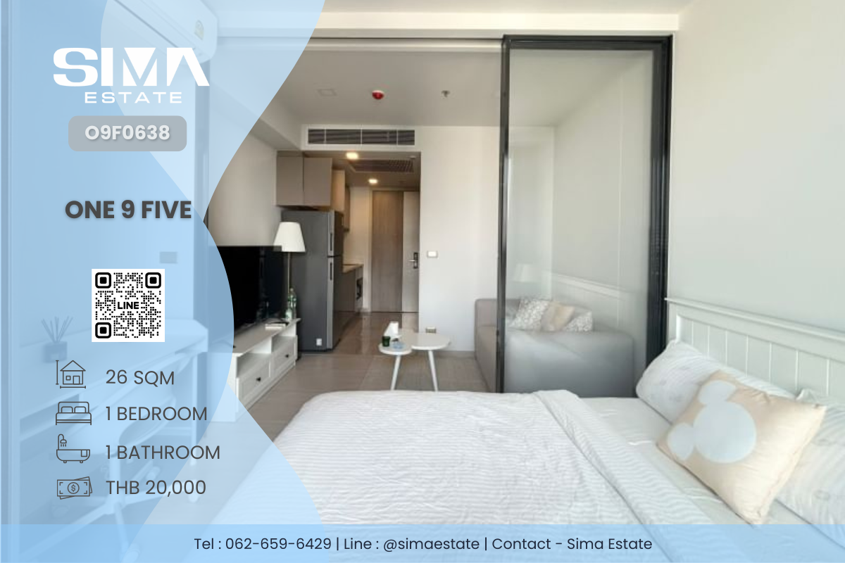 For RentCondoRama9, Petchburi, RCA : For rent ☁️One 9 Five☁️Beautiful room, well decorated, ready to move in☀️