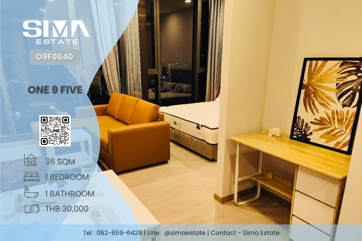 For RentCondoRama9, Petchburi, RCA : Rent ☁️one 9 five☁️ Beautiful room, well decorated Free ready to move in ☀️