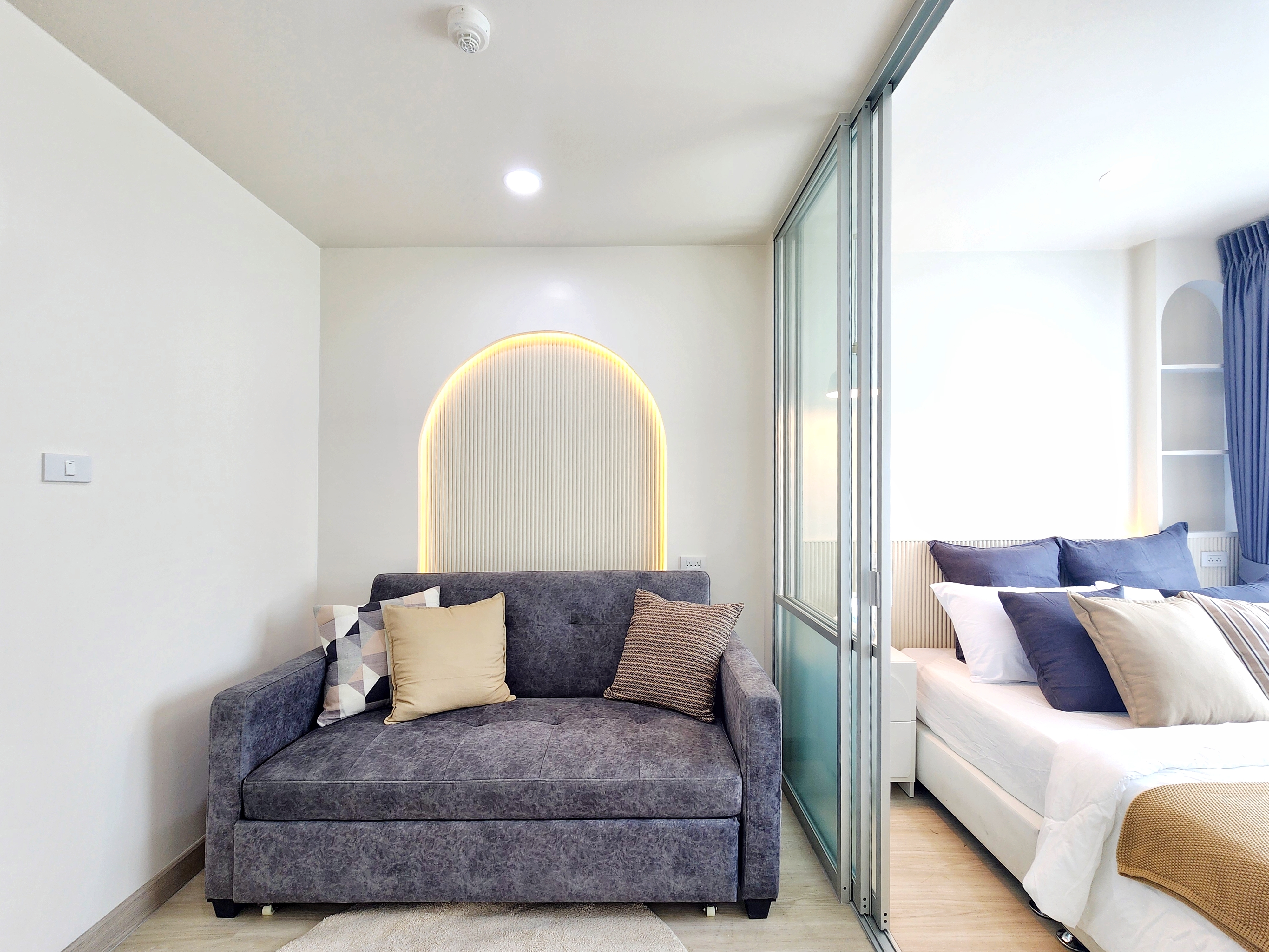 For SaleCondoOnnut, Udomsuk : K-6256 Urgent sale! LPN Condo, Onnut 46, beautiful room, ready to be near BTS Sri Nuch