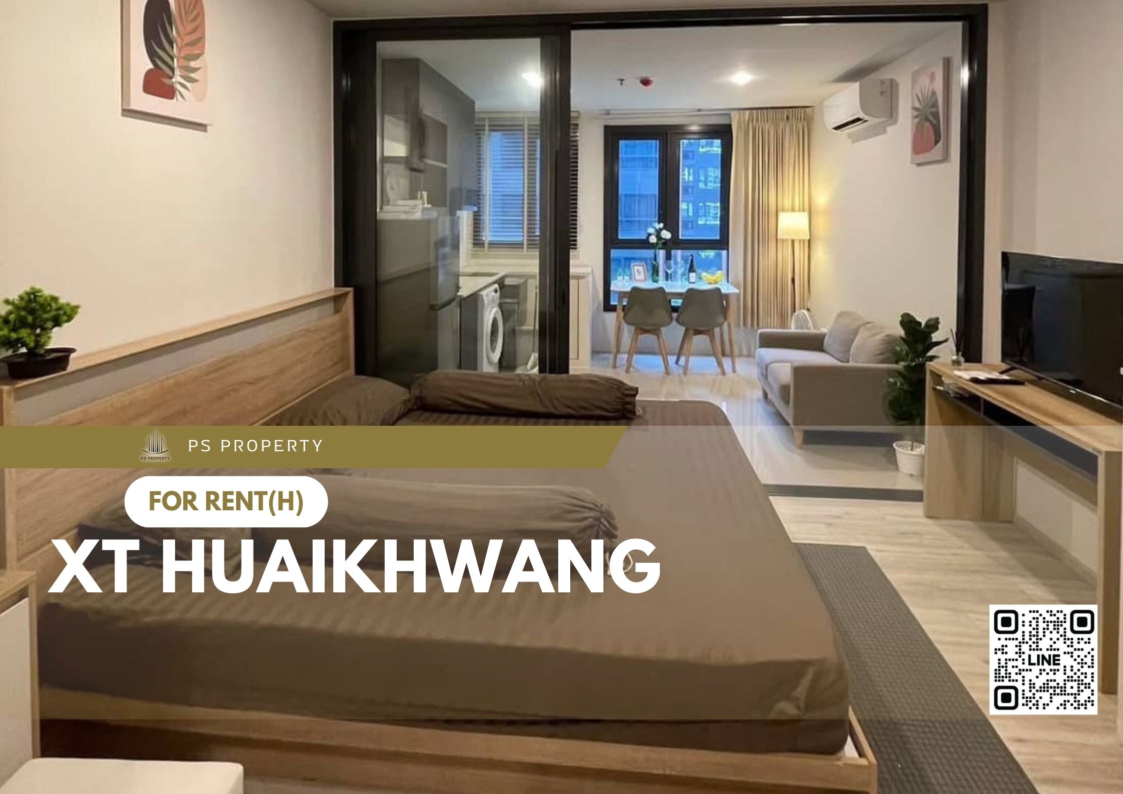 For RentCondoRatchadapisek, Huaikwang, Suttisan : For rent 📍 XT Huaikhwang 📍 Furniture and electrical appliances near BTS Huai Khwang