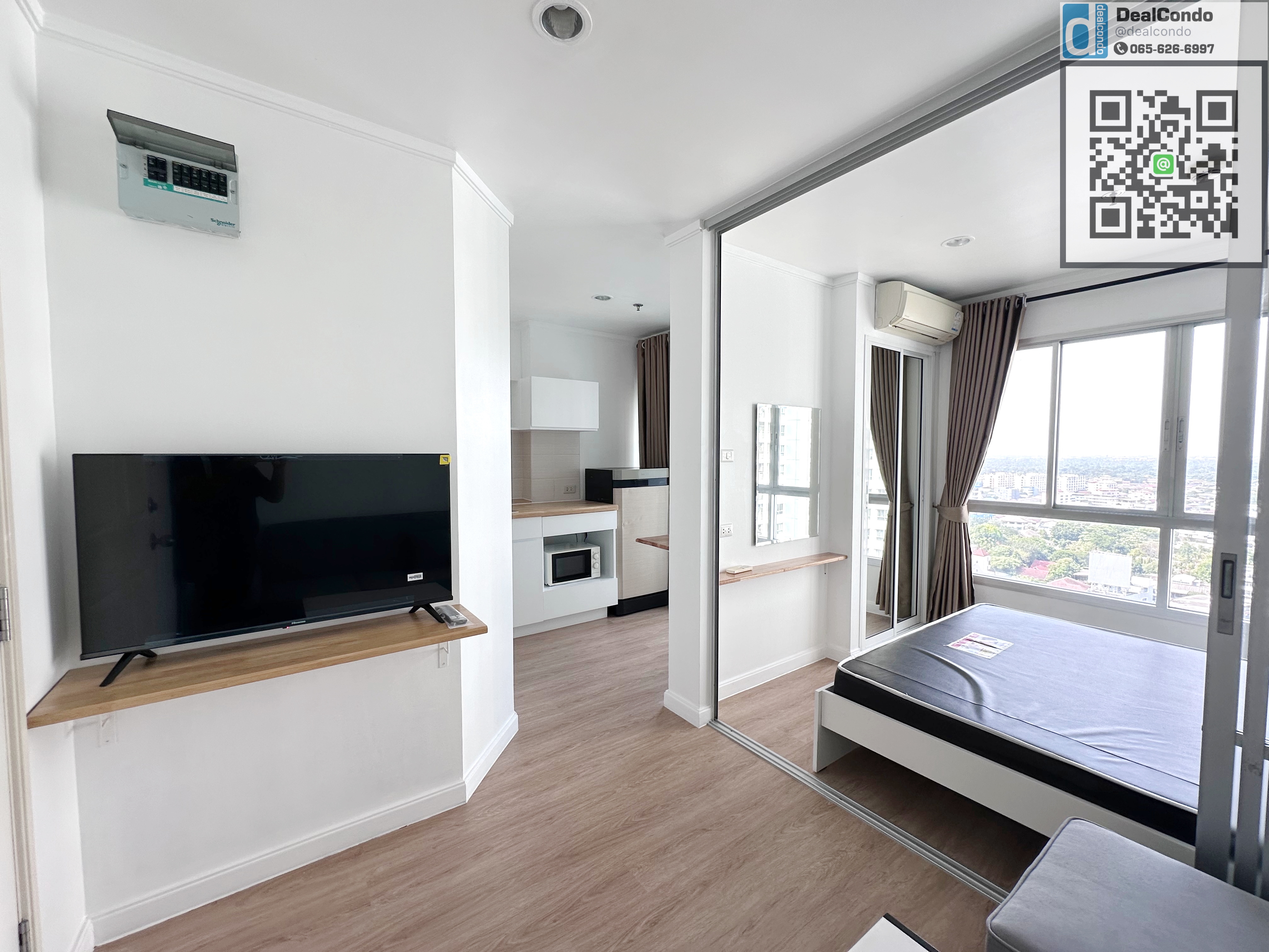 For RentCondoChaengwatana, Muangthong : [PK001] There is a new VDO. There is a washing machine for rental Lumpini Ville Chaengwattana-Pak Kred, 18th floor, Building A.