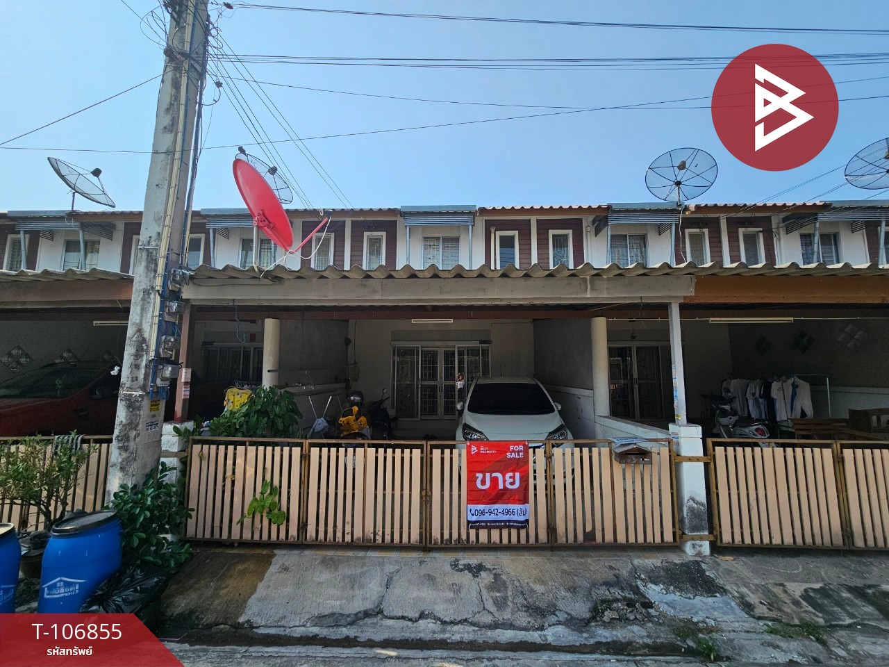 For SaleTownhomePattaya, Bangsaen, Chonburi : Townhouse for sale Family City Town 3, Chon Buri, ready to move in