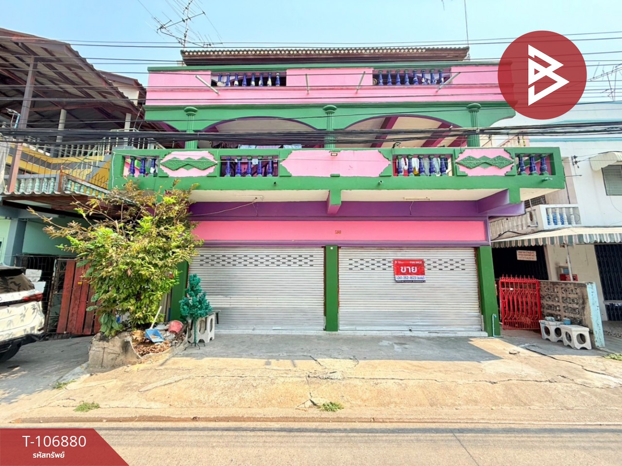 For SaleShop HousePathum Thani,Rangsit, Thammasat : Commercial building for sale Soi Rangsit, Nakhon Nayok 4, area 56 sq.what, Thanyaburi, Pathum Thani