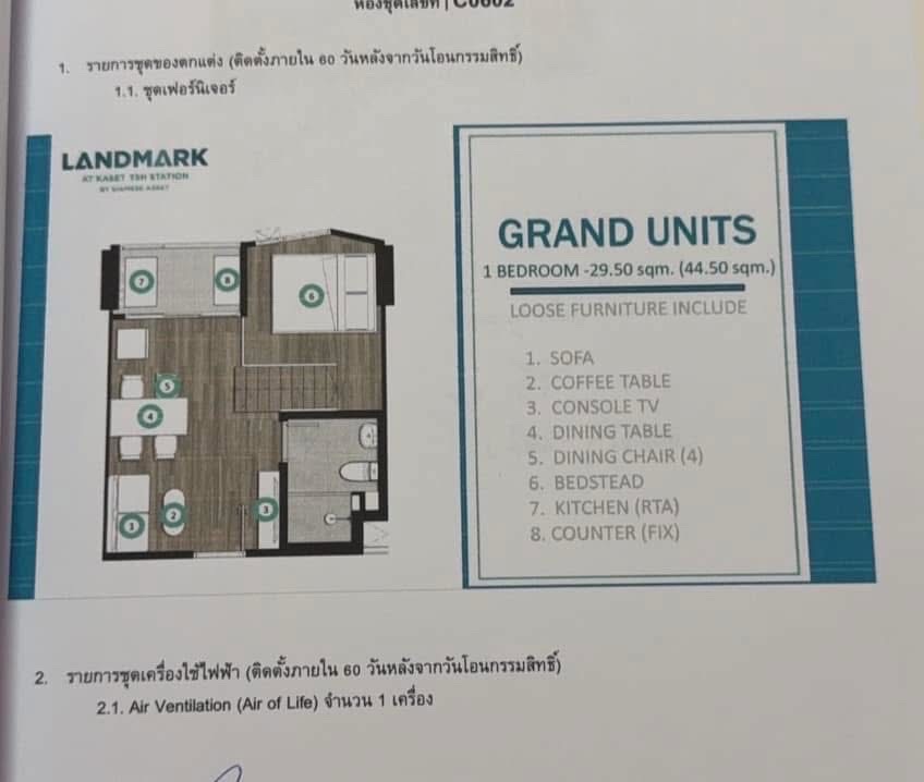 Sale DownCondoVipawadee, Don Mueang, Lak Si : Down payment Landmark at Kaset