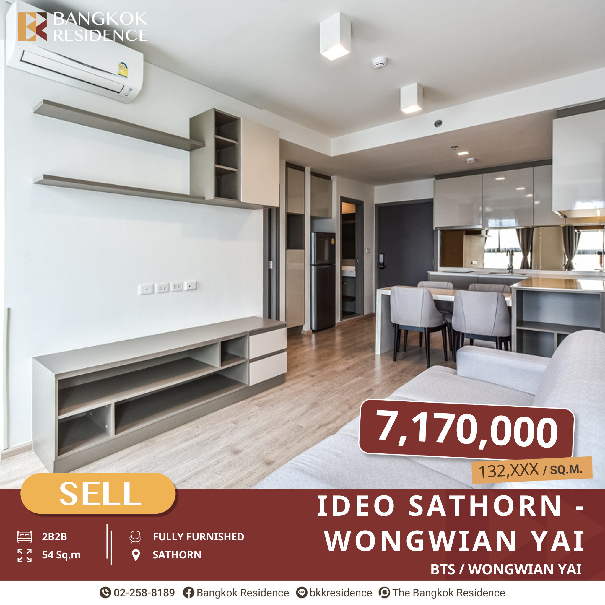 For SaleCondoWongwianyai, Charoennakor : 💥”Exclusive Only At The Bangkok Residence”💥 Good quality condos selected from The Bangkok Residence!!