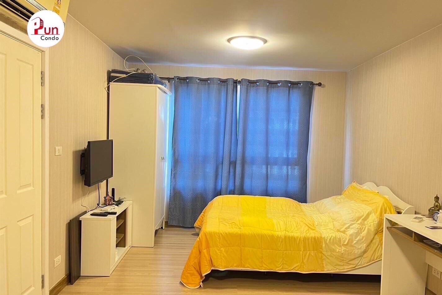 For SaleCondoPathum Thani,Rangsit, Thammasat : 📢P.#Selling plum condo, Phahonyothin 89 rooms, studio, simple minimal decorations with Forest, near Rangsit University ** in front of the project, there is a bus stop.