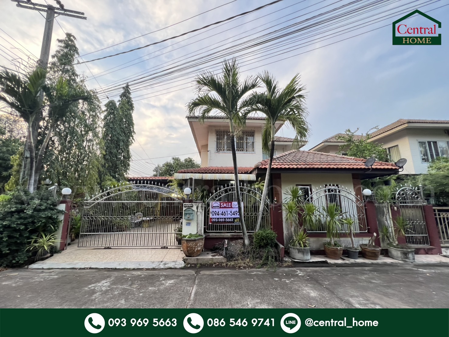 For SaleHouseMin Buri, Romklao : Detached house, Panthiya Village, Suwinthawong behind the corner