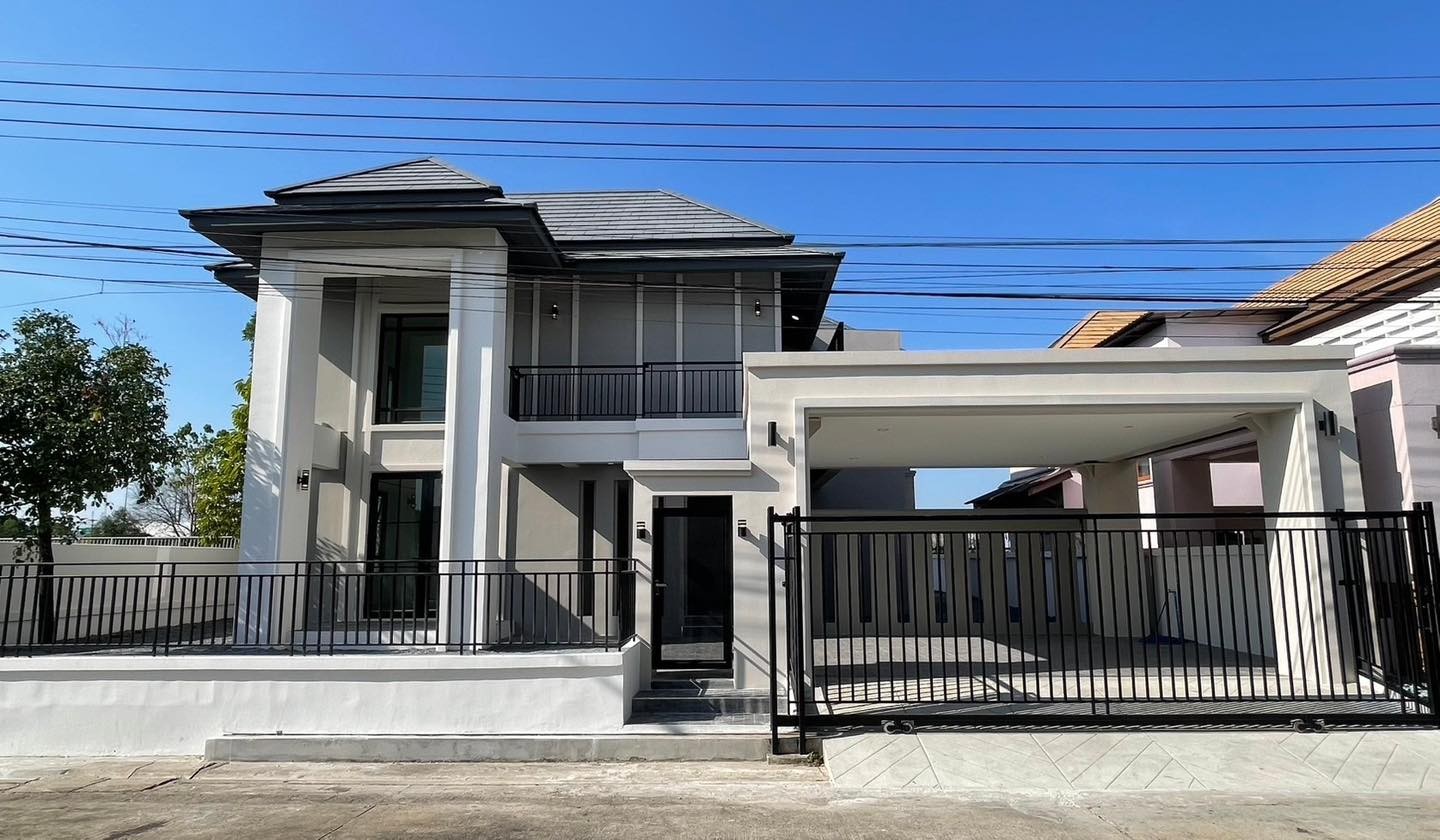 For SaleHousePhutthamonthon, Salaya : Large detached house for sale Phutthachart Private Village, Phutthamonthon Sai 4, Salaya, opposite the Buddha amulet, good location