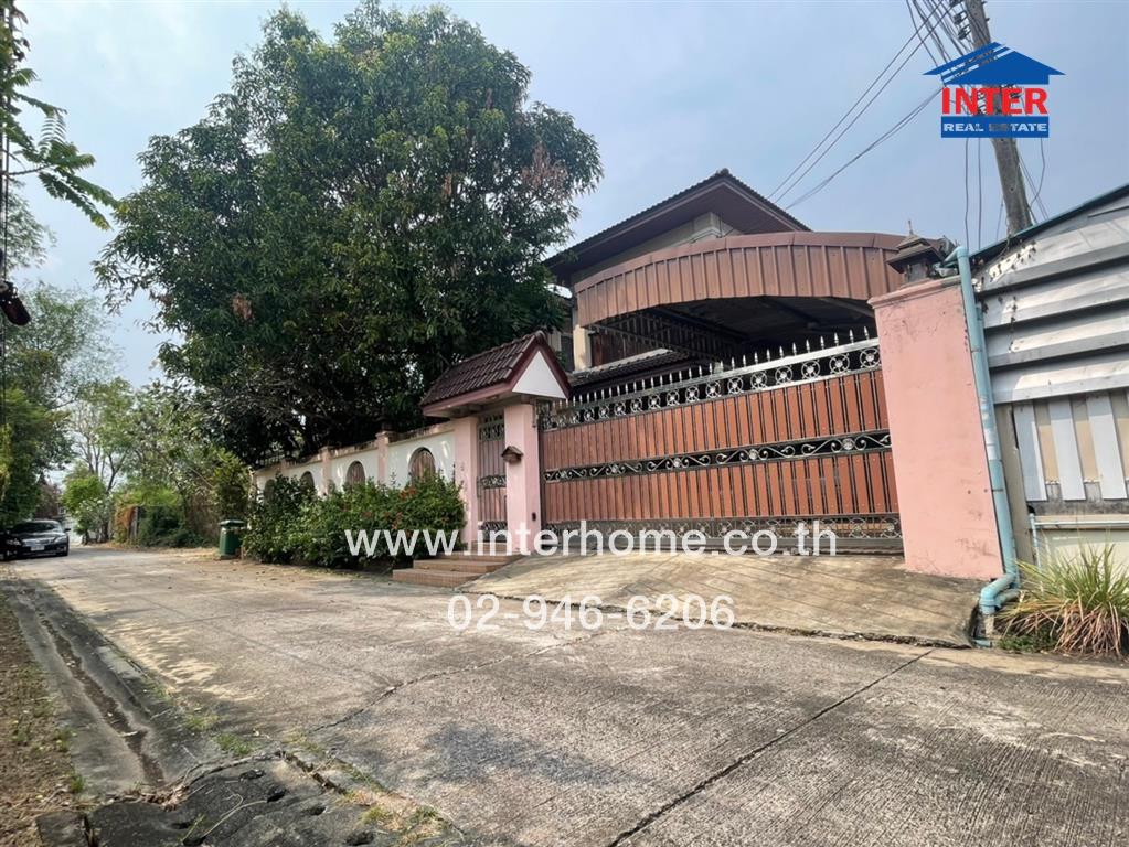 For SaleHouseNawamin, Ramindra : 2 storey detached house, 110 sq.w., detached house, Soi Ram Inthra 39, Intersection 15, near the Ram Inthra Express Market Fashion Island, Ram Inthra Road, Bang Khen District, Bangkok