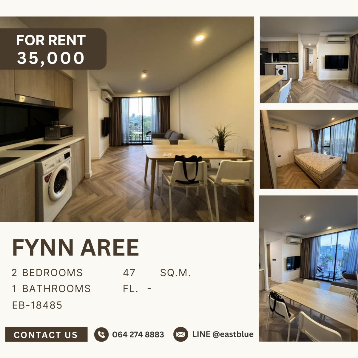 ให้เช่าคอนโดอารีย์ อนุสาวรีย์ : Fynn Aree, 2 bed, 35000 per month