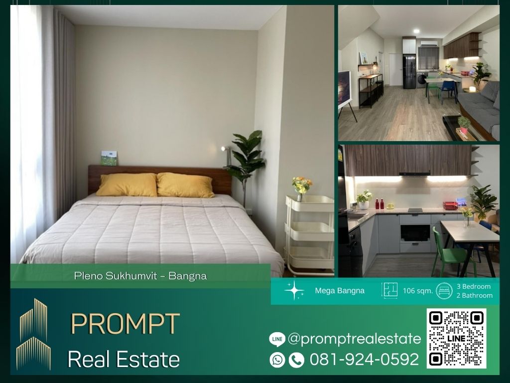 For RentTownhomeSamut Prakan,Samrong : OP01799 - Pleno Sukhumvit - Bangna :  พลีโน่ สุขุมวิท - บางนา