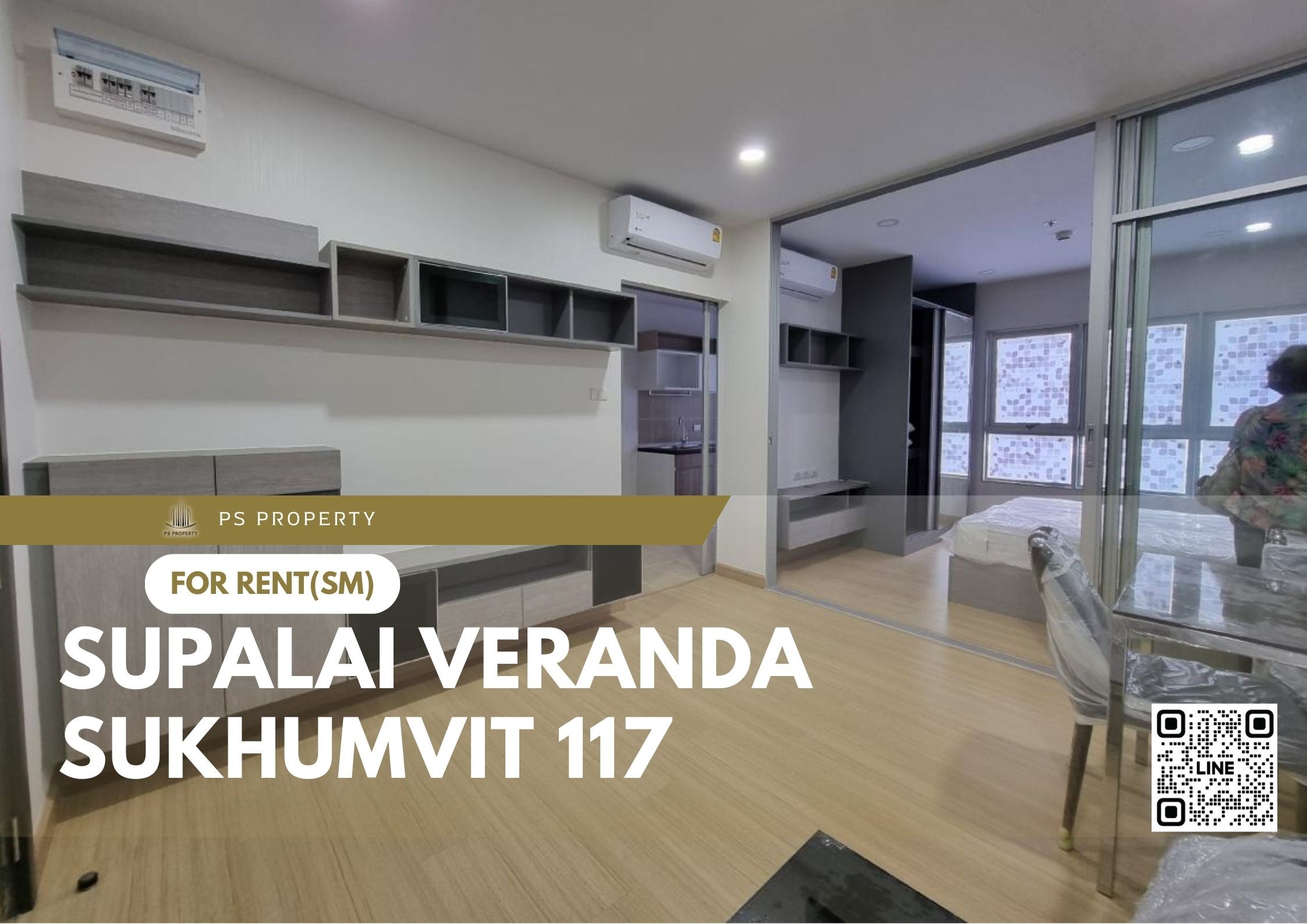 For RentCondoSamut Prakan,Samrong : Rent 📍 Supalai Veranda Sukhumvit 117 📍 Near BTS Pu Chao Furniture and Electrical Appliances