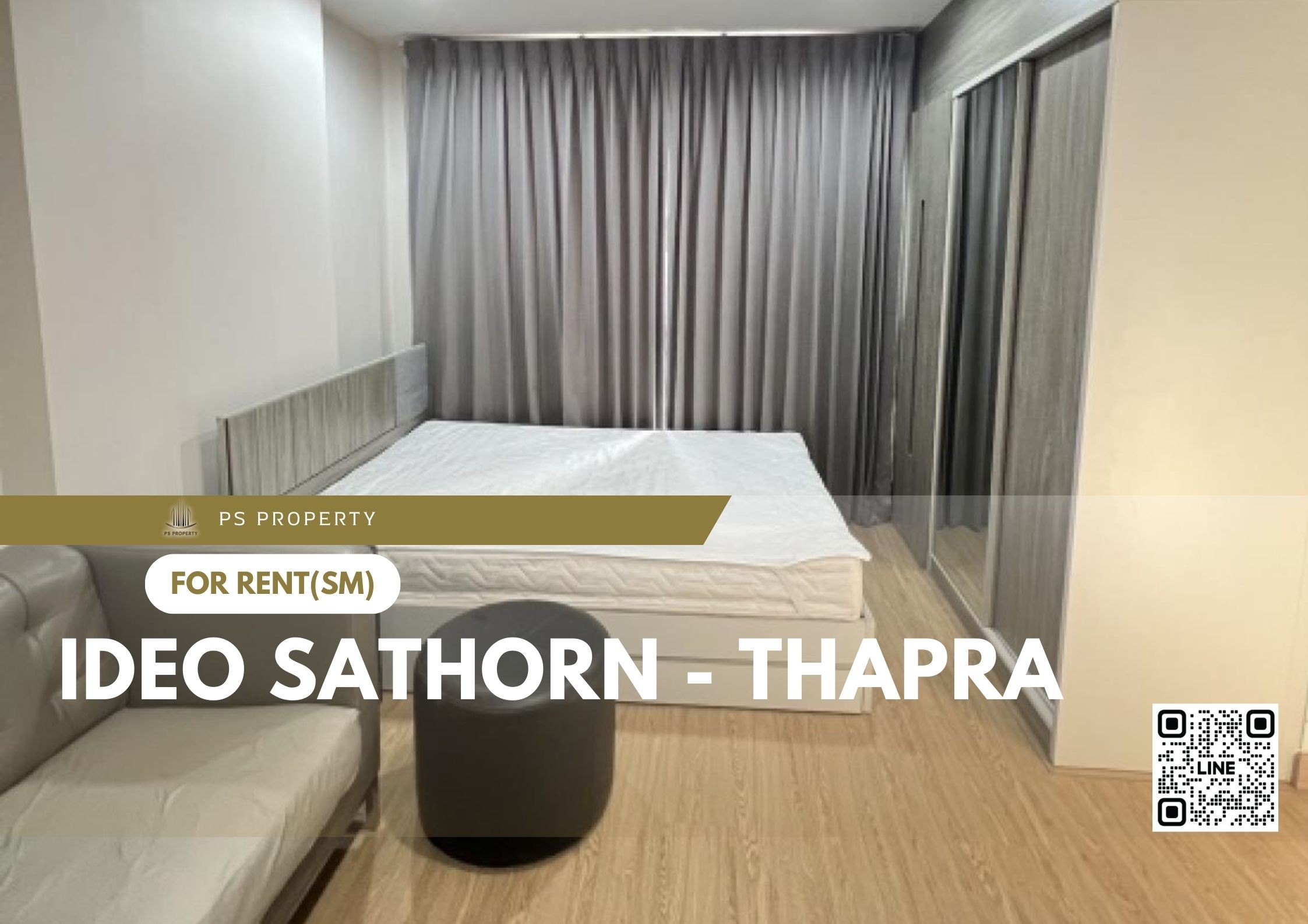 For RentCondoThaphra, Talat Phlu, Wutthakat : Rent 🔥 IDEO Sathorn - Thapra 🔥 Near BTS Pho Nimit, Furniture and Electrical Appliances