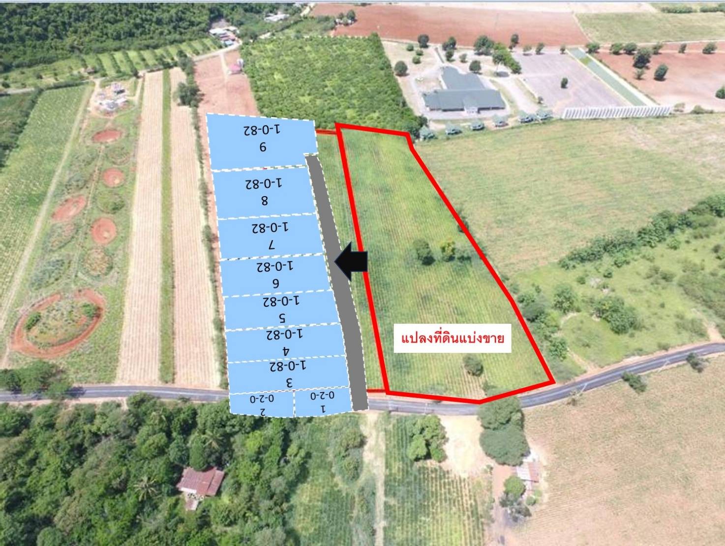 For SaleLandKorat Nakhon Ratchasima : 📍 Land for sale, size 1/2 rai and 1 rai, total 9-2-84 rai, next to Nong Nam Daeng Road, Pak Chong District, Nakhon Ratchasima Province, 4 million per rai