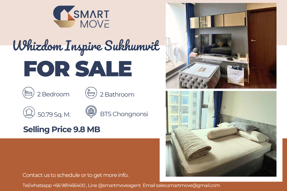 For SaleCondo : 🔥สำหรับขาย!!🔥 Code C20250200088..........Whizdom Inspire Sukhumvit, 2 ห้องนอน, 2 ห้องน้ำ, วิวสระ, ชั้นสูง 13+, แต่งครบ, ราคาพิเศษ!!📣📣