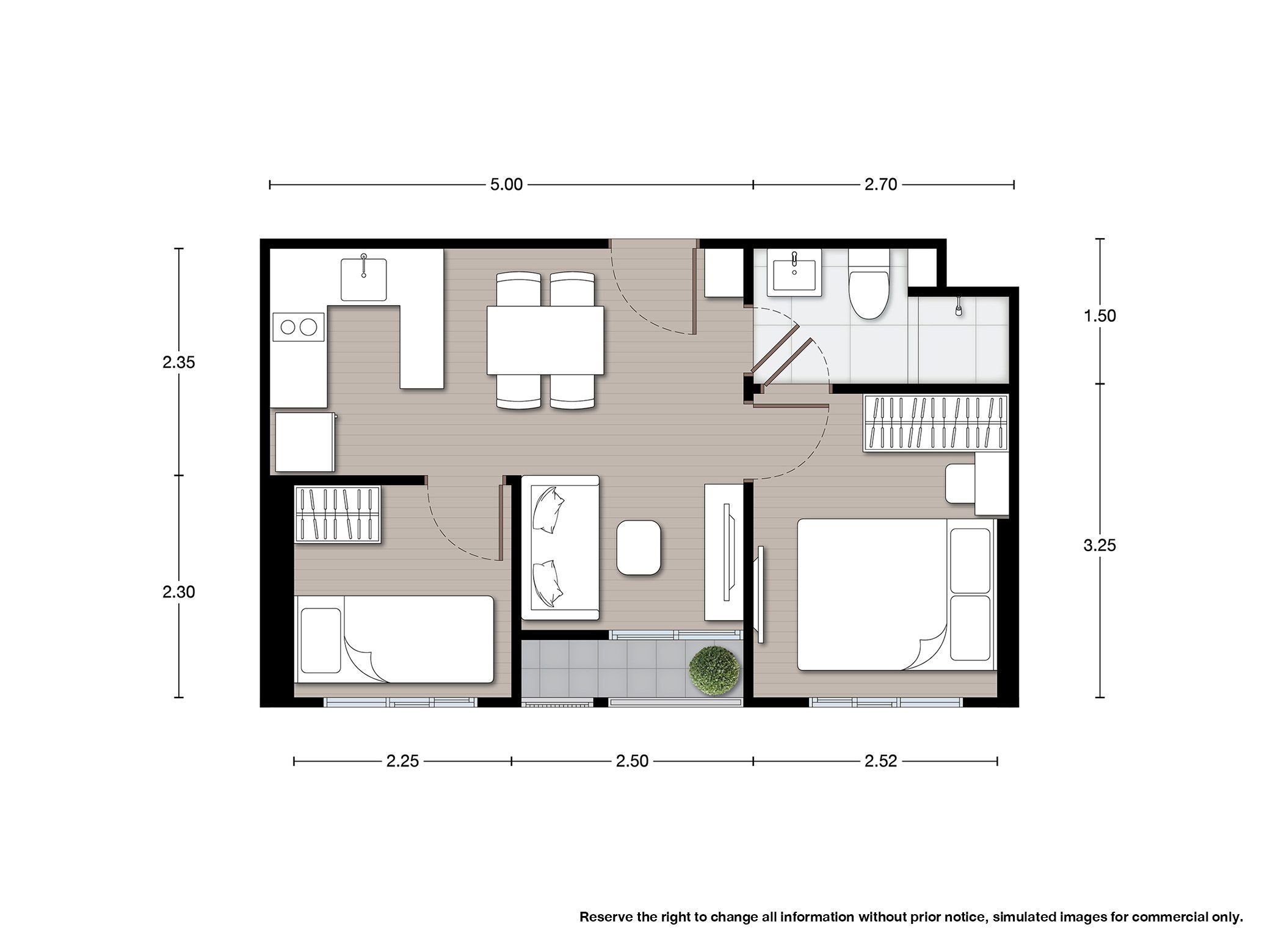 ขายคอนโดบางนา แบริ่ง ลาซาล : ขายดาวน์ ถูกกว่าโครงการ 400,000 บาท ห้อง One Bed Plus โครงการ NUE Mega Plus Bang-na ตำแหน่ง B19 ที่ขายดีที่สุดในตึก (fully furnished)