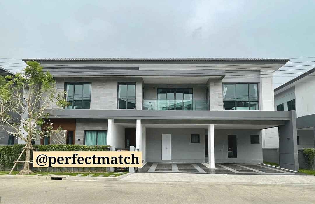 For RentHouseBangna, Bearing, Lasalle : For Rent, Single House, The City Bangna, Size 416 SQ.M., 5 Bedrooms, Parking for 4 Cars, Special Plot Near The Clubhouse, Luxurious Decorated, Adding Elegance to the Residents