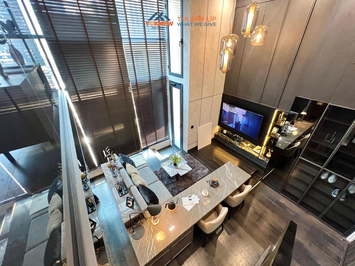 For SaleCondoRatchathewi,Phayathai : Conner Ratchathewi🔥1 Bed Loft 1 bathroom, ceiling high, 4.5 meters high. The kitchen is closed. The area is perfect.