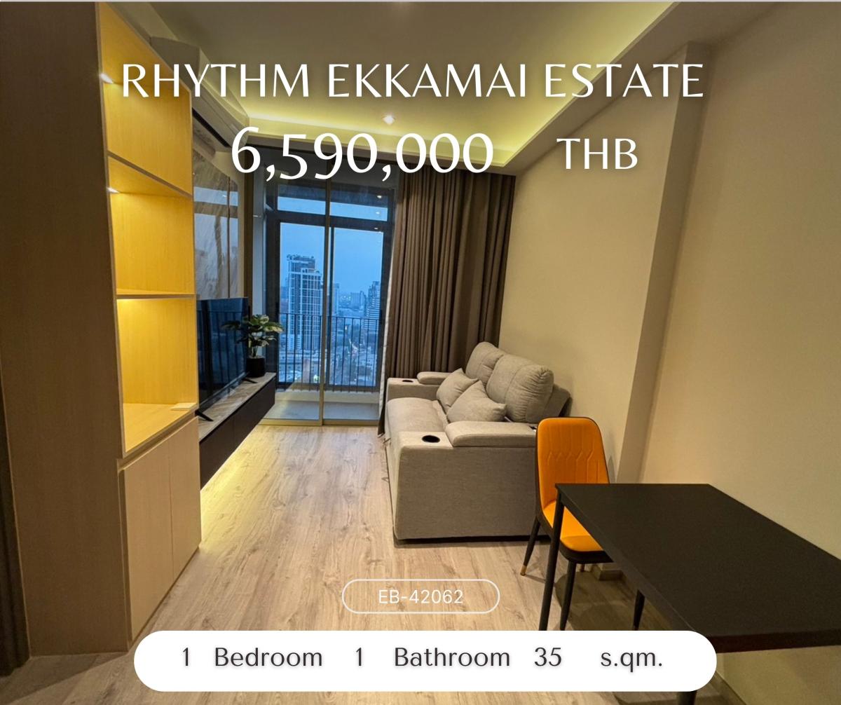 For SaleCondoSukhumvit, Asoke, Thonglor : ขายด่วน Rhythm Ekkamai Estate ห้องสวย ชั้นสูง ราคาเอาใจนักลงทุน พลาดไม่ได้นาทีทอง