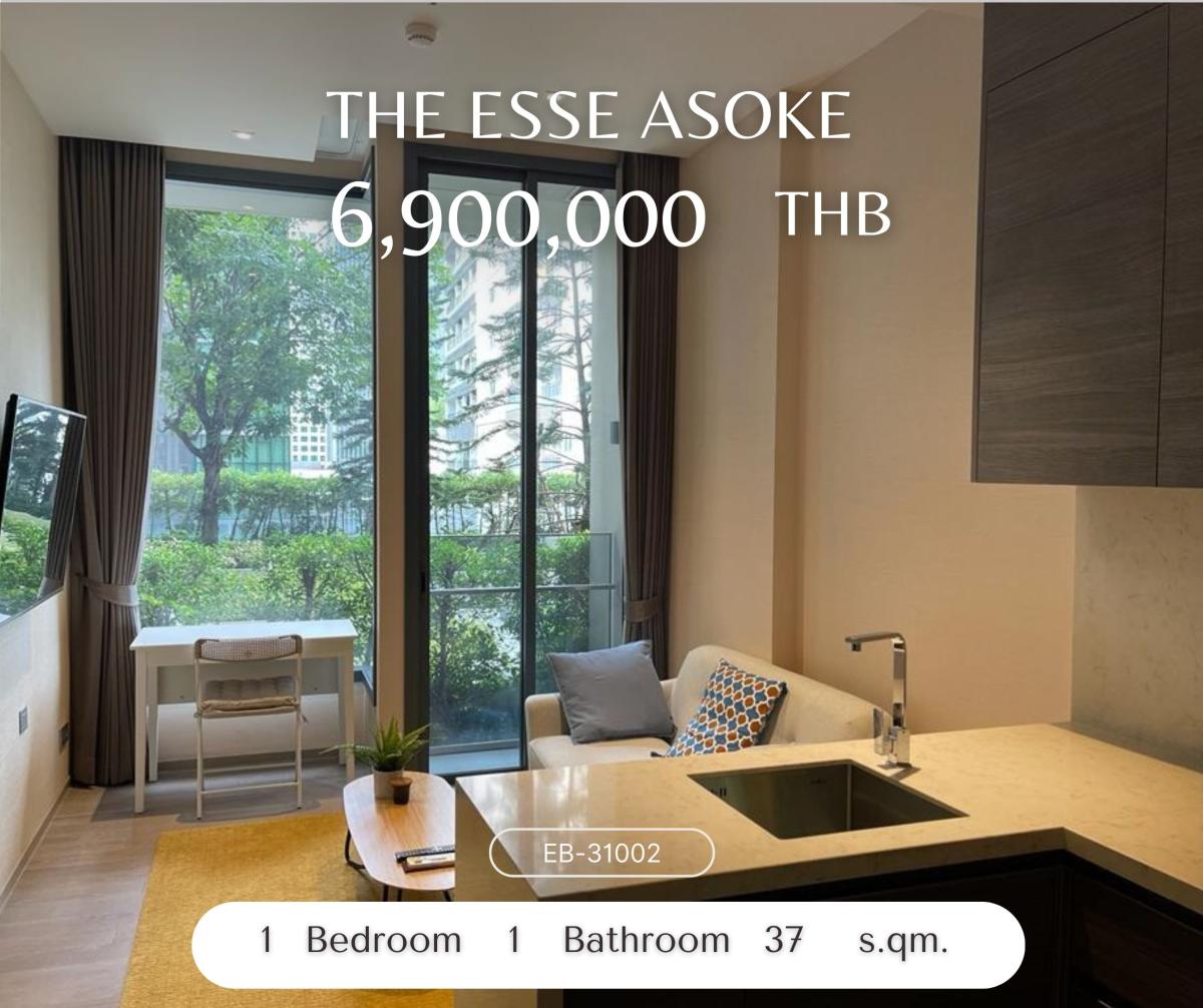 For SaleCondoSukhumvit, Asoke, Thonglor : The Esse Asoke ขายพร้อมผู้เช่า คอนโด Luxury ใจกลางอโศก ใกล้ BTS&MRT 6,900,000