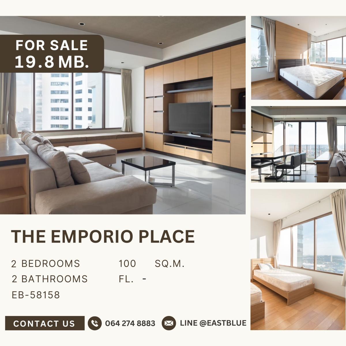 ขายคอนโดสุขุมวิท อโศก ทองหล่อ : The Emporio place 2bed for sell