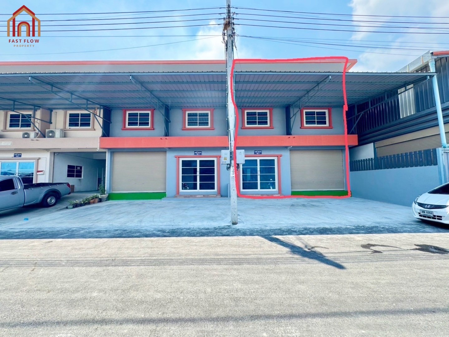 For SaleWarehouseSamut Prakan,Samrong : Selling a newly built warehouse factory with 2 -storey office, Bang Pla 2 Bang Phli, Samut Prakan 70.8 sq.w. 288 sqm.