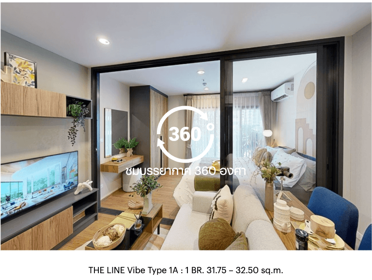 For SaleCondoLadprao, Central Ladprao : 🔥 The most urgent sells The Line VIBE. Very beautiful. Certainly cheaper than the market There are many rooms to choose from. With an appointment to watch the project