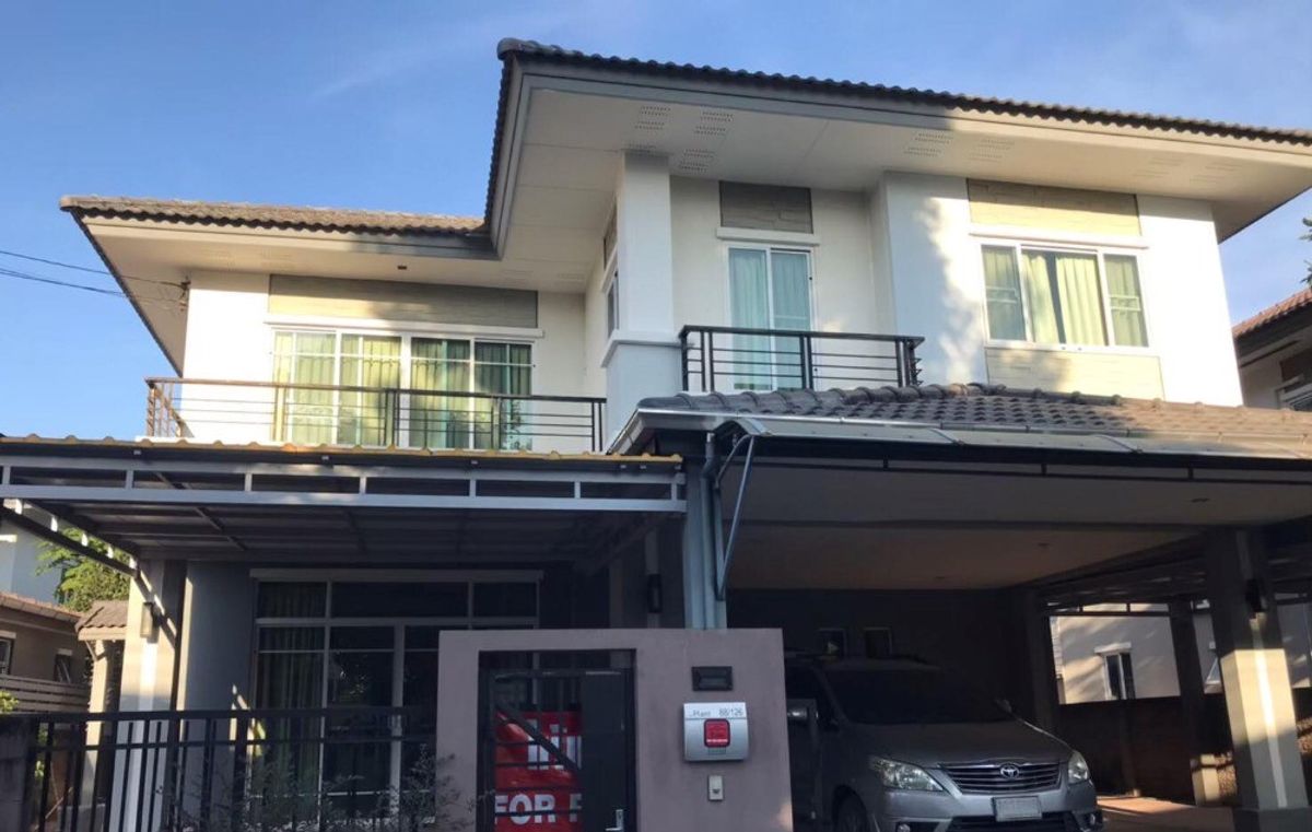 For RentHousePathum Thani,Rangsit, Thammasat : 2 storey detached house for rent, The Platon Chaengwattana-Ratchapruek