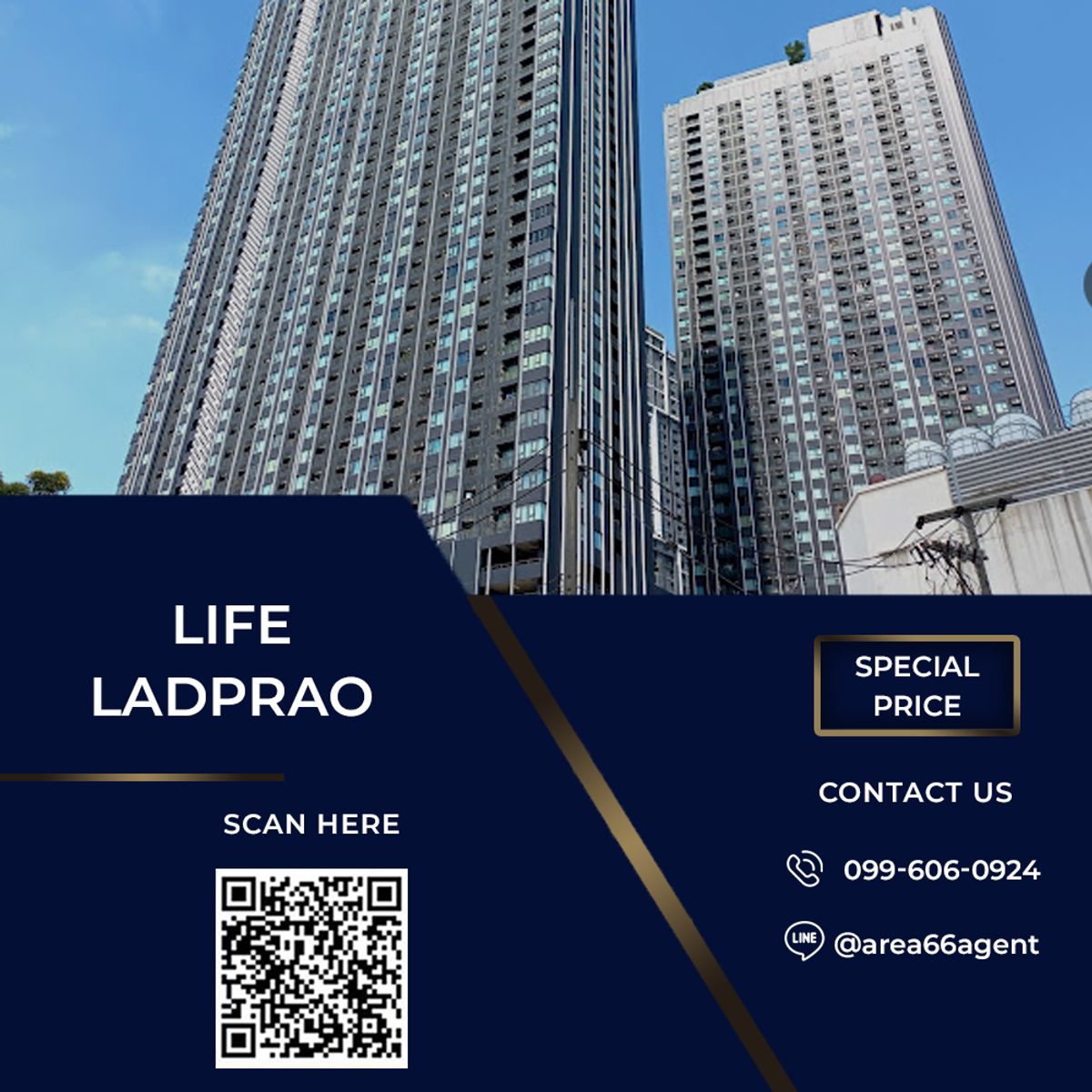 For SaleCondoLadprao, Central Ladprao : 🔥 Urgent sale !! Life Ladprao Condo