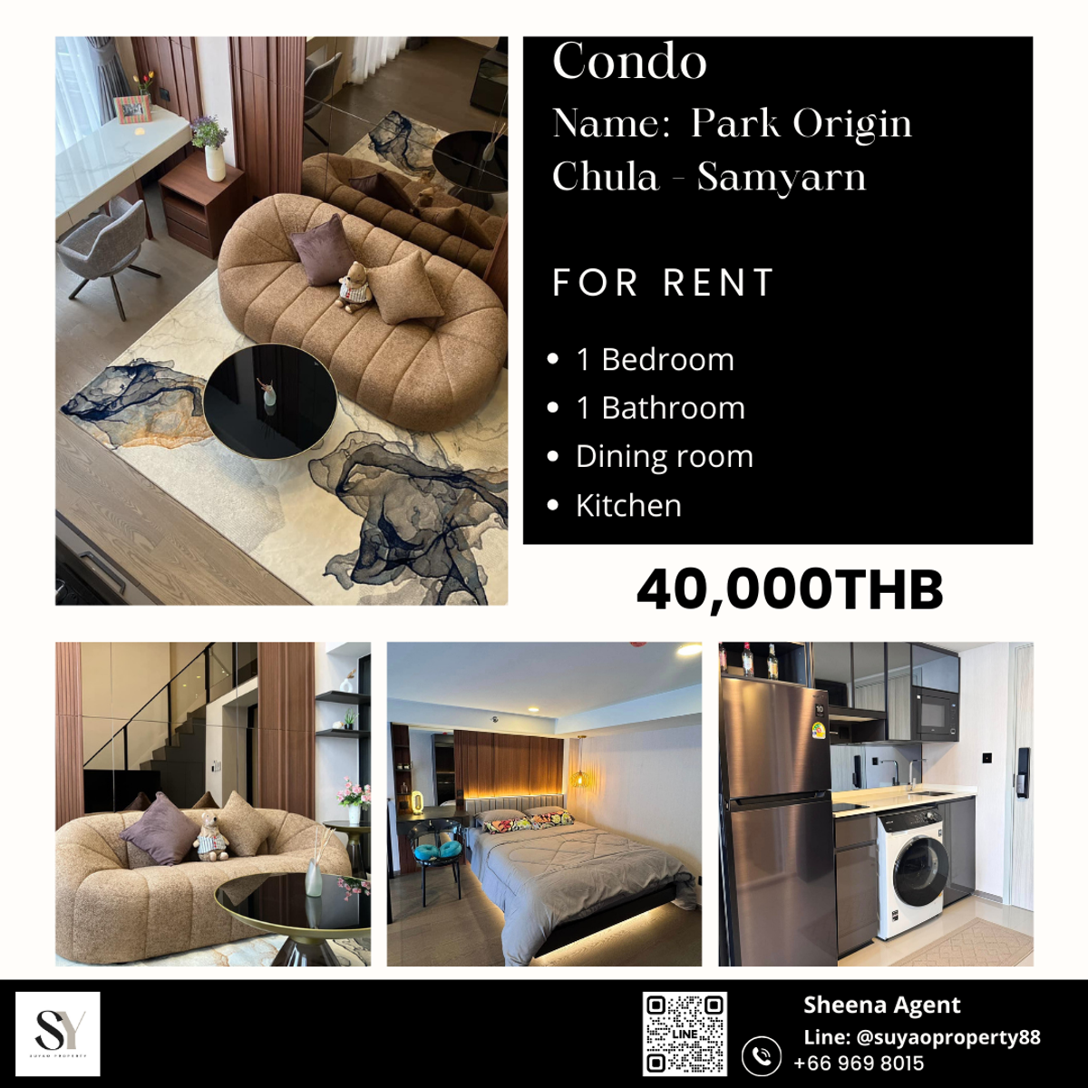 For RentCondoSiam Paragon ,Chulalongkorn,Samyan : Park Origin Chula - Samyarn