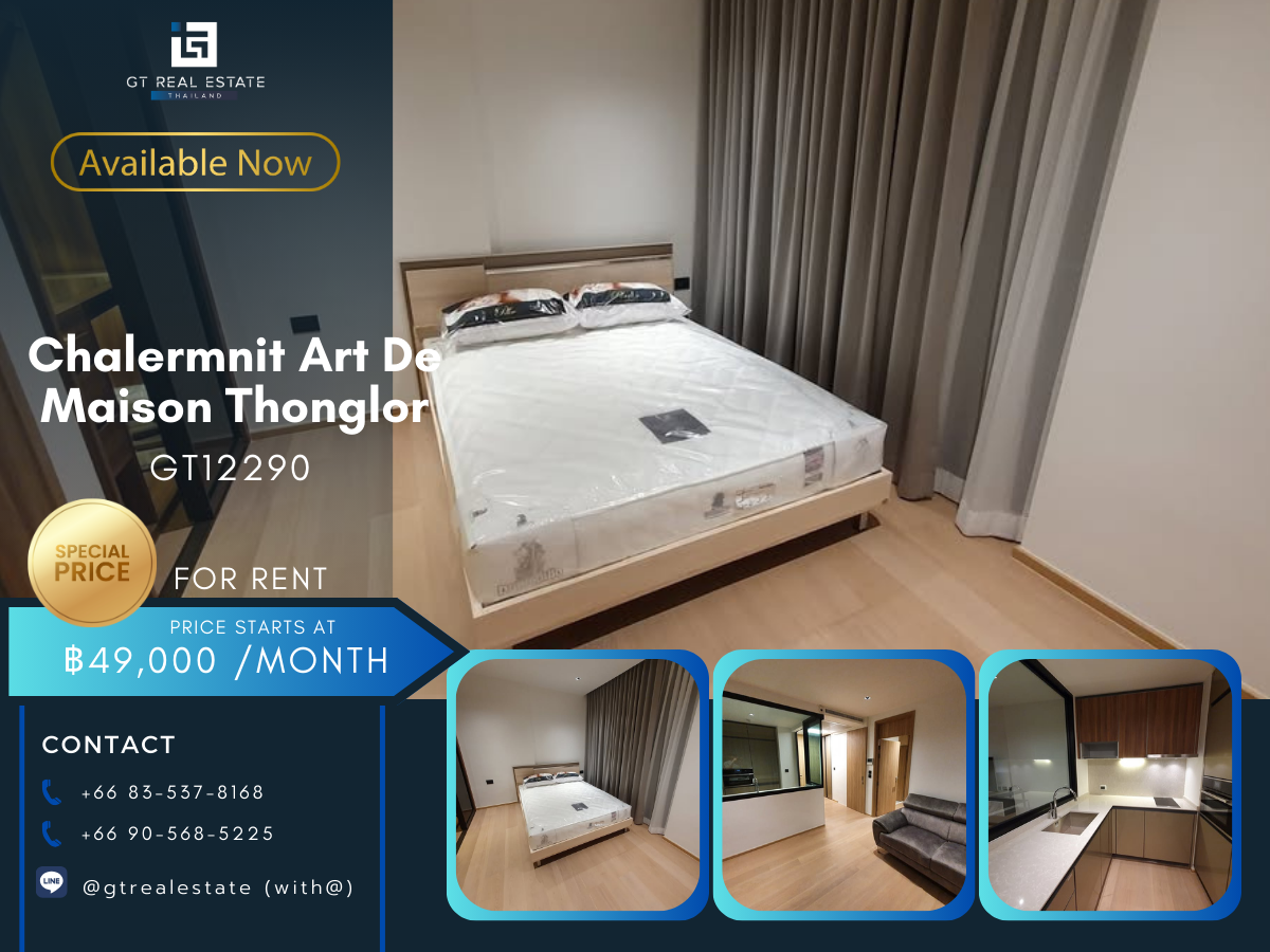 For RentCondoSukhumvit, Asoke, Thonglor : Condo Chalermnit Art de maison Thonglor. Beautiful room, complete furniture. Ready to rent