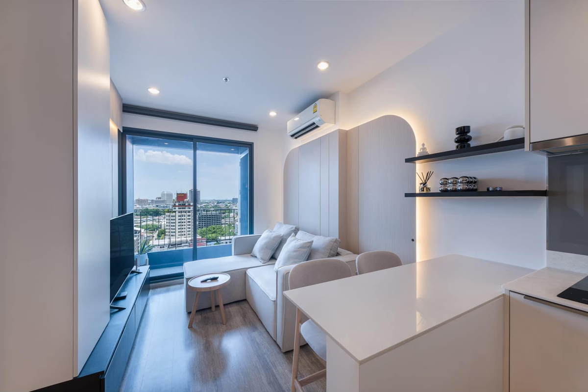 ให้เช่าคอนโดอ่อนนุช อุดมสุข : Ideo Mobi Sukhumvit 66 for rent with fancy decoration, very new condo, best condition, near BTS Bangchak