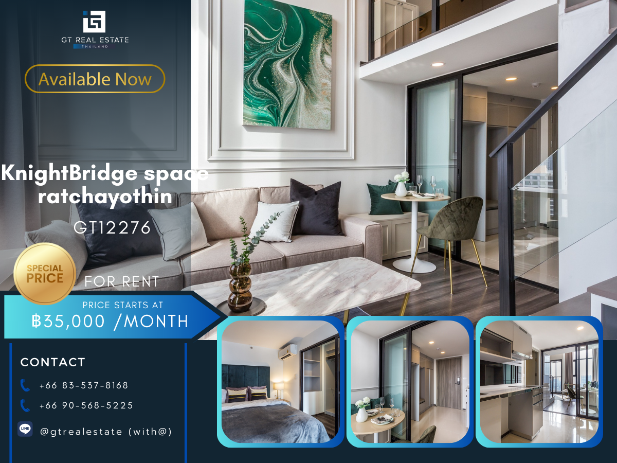 For RentCondoKasetsart, Ratchayothin : Knightbridge Space Ratchayothin Condo, beautiful room, complete furniture Ready to rent