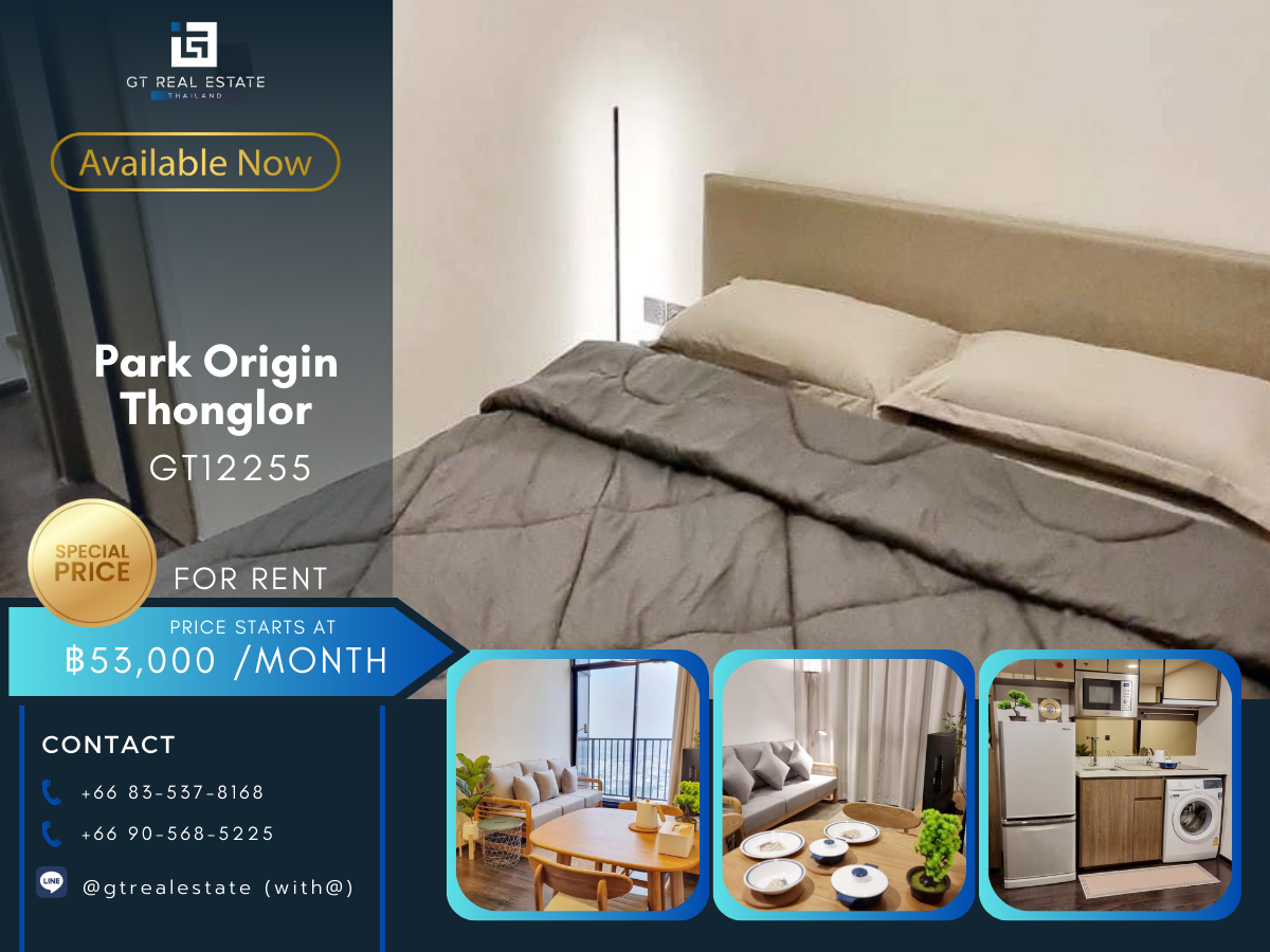 For RentCondoSukhumvit, Asoke, Thonglor : Condo Park Origin Thonglor, beautiful room, complete furniture Ready to rent