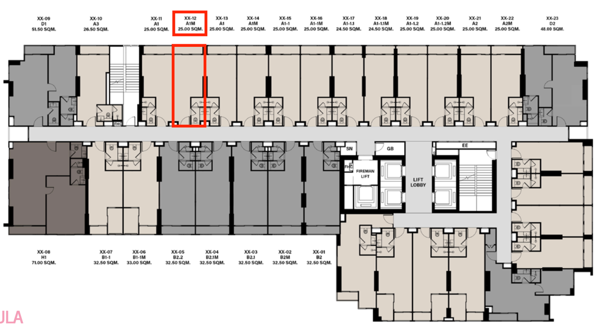 Sale DownCondoSilom, Saladaeng, Bangrak : urgent !!!  The owner sells by himself. Selling down Culture Chula, 9th floor, Type A1M, Montien Hotel view.